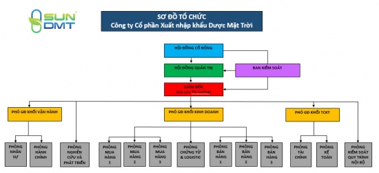 Sơ Đồ Tổ Chức Công Ty Xuất Nhập Khẩu Dược Mặt Trời